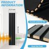 imageArt3d 4Pack Acoustic Wood Slat Wall Panel Sample  59 x 47 Inch Sound Absorbing Panels 4 ColorsBlackwood