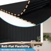 imageArt3d 4Pack Acoustic Wood Slat Wall Panel Sample  59 x 47 Inch Sound Absorbing Panels 4 ColorsBlackwood