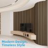 imageArt3d 4Pack Acoustic Wood Slat Wall Panel Sample  59 x 47 Inch Sound Absorbing Panels 4 ColorsEbony