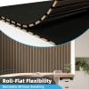 imageArt3d 4Pack Acoustic Wood Slat Wall Panel Sample  59 x 47 Inch Sound Absorbing Panels 4 ColorsEbony