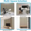 imageArt3d 4Pack Acoustic Wood Slat Wall Panel Sample  59 x 47 Inch Sound Absorbing Panels 4 ColorsOak