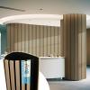 imageArt3d 4Pack Acoustic Wood Slat Wall Panel Sample  59 x 47 Inch Sound Absorbing Panels 4 ColorsOak