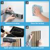 imageArt3d 4Pack Acoustic Wood Slat Wall Panel Sample  59 x 47 Inch Sound Absorbing Panels 4 ColorsOak