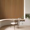 imageArt3d 4Pack Acoustic Wood Slat Wall Panel Sample  59 x 47 Inch Sound Absorbing Panels 4 ColorsTeak