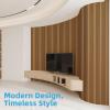imageArt3d 4Pack Acoustic Wood Slat Wall Panel Sample  59 x 47 Inch Sound Absorbing Panels 4 ColorsTeak