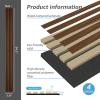 imageArt3d 4Pack Acoustic Wood Slat Wall Panels for Interior Decor 3D Fluted Sound Absorbing Wood Paneling for Accent Wall Ceiling Kitchen Living Room Bedroom Office 945 x 79 inch Deep Walnut