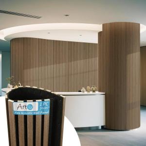 imageArt3d 4Pack Acoustic Wood Slat Wall Panel Sample  59 x 47 Inch Sound Absorbing Panels 4 ColorsEbony