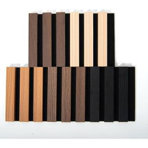 imageArt3d 4Pack Acoustic Wood Slat Wall Panel Sample  59 x 47 Inch Sound Absorbing Panels 4 ColorsMulticolored4 Colors