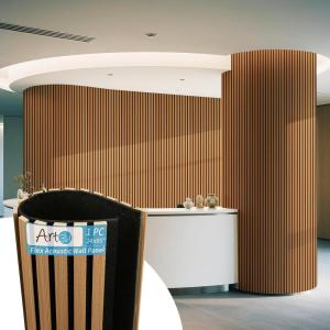 imageArt3d 4Pack Acoustic Wood Slat Wall Panel Sample  59 x 47 Inch Sound Absorbing Panels 4 ColorsTeak