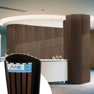 imageArt3d 4Pack Acoustic Wood Slat Wall Panel Sample  59 x 47 Inch Sound Absorbing Panels 4 ColorsWalnut