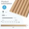 imageArt3d Fluted Wood Panel for Wall and Ceiling Beaded Accent molding for Home Decoration Pack of 4pcs  1pc EndTrim Size 108 x 57in Beaded WalnutBeaded Oak
