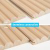 imageArt3d Fluted Wood Panel for Wall and Ceiling Beaded Accent molding for Home Decoration Pack of 4pcs  1pc EndTrim Size 108 x 57in Beaded WalnutBeaded Oak