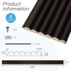 imageArt3d Fluted Wood Panel for Wall and Ceiling Beaded Accent molding for Home Decoration Pack of 4pcs  1pc EndTrim Size 108 x 57in Beaded WalnutBeaded Smoked Oak