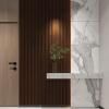 imageArt3d Fluted Wood Panel for Wall and Ceiling Beaded Accent molding for Home Decoration Pack of 4pcs  1pc EndTrim Size 108 x 57in Beaded WalnutBeaded Smoked Oak