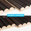 imageArt3d Fluted Wood Panel for Wall and Ceiling Beaded Accent molding for Home Decoration Pack of 4pcs  1pc EndTrim Size 108 x 57in Beaded WalnutBeaded Smoked Oak