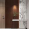 imageArt3d Fluted Wood Panel for Wall and Ceiling Beaded Accent molding for Home Decoration Pack of 4pcs  1pc EndTrim Size 108 x 57in Beaded WalnutBeaded Walnut