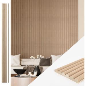 imageArt3d Fluted Wood Panel for Wall and Ceiling Beaded Accent molding for Home Decoration Pack of 4pcs  1pc EndTrim Size 108 x 57in Beaded WalnutBeaded Ashtree