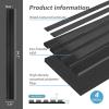 imageArt3d Wood Slat Acoustic Panels for Stylish Decor and Noise Reduction 3D Textured Panel for Ceiling and Wall Samples PackMatte Black