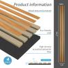 imageArt3d Wood Slat Acoustic Panels for Stylish Decor and Noise Reduction 3D Textured Panel for Ceiling and Wall Samples PackTeak
