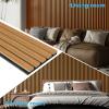 imageArt3d Wood Slat Acoustic Panels for Stylish Decor and Noise Reduction 3D Textured Panel for Ceiling and Wall Samples PackTeak