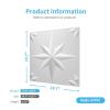 imageArt3d Star Textures 3D Wall Panels White Snowflake Design for Interior Wall Decor Pack of 12 Tiles 32 Sq Ft PVCWhite