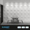 imageArt3d Star Textures 3D Wall Panels White Snowflake Design for Interior Wall Decor Pack of 12 Tiles 32 Sq Ft PVCWhite