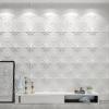 imageArt3d Star Textures 3D Wall Panels White Snowflake Design for Interior Wall Decor Pack of 12 Tiles 32 Sq Ft PVCWhite