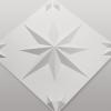 imageArt3d Star Textures 3D Wall Panels White Snowflake Design for Interior Wall Decor Pack of 12 Tiles 32 Sq Ft PVCWhite