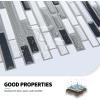 imageArt3d 10Sheet Backsplash Tile for Kitchen Peel and Stick 12quotx12quot Stick on Subway Tiles for Kitchen Bathroom Back Splashes WhiteBlack GroutGray  White