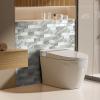 imageArt3d Peel and Stick Granite Wall Tiles  12quotx12quot Thicker Design Backsplash SelfAdhesive Tile for Kitchen ampamp Bathroom DecorBeige  White
