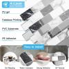 imageArt3d Peel and Stick Granite Wall Tiles  12quotx12quot Thicker Design Backsplash SelfAdhesive Tile for Kitchen ampamp Bathroom DecorBlack White Grey Marble