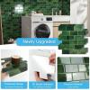imageArt3d Peel and Stick Granite Wall Tiles  12quotx12quot Thicker Design Backsplash SelfAdhesive Tile for Kitchen ampamp Bathroom DecorGreen