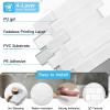 imageArt3d Peel and Stick Granite Wall Tiles  12quotx12quot Thicker Design Backsplash SelfAdhesive Tile for Kitchen ampamp Bathroom DecorWhite Washed