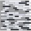 imageArt3d 10Sheet Backsplash Tile for Kitchen Peel and Stick 12quotx12quot Stick on Subway Tiles for Kitchen Bathroom Back Splashes WhiteBlack GroutGray  White