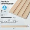 imageArt3d Slat Wood Wall Paneling for Interior and Ceiling Decoration  Pack of 4pcs  1pc EndTrim Size 108 x 57in AshtreeAshtree