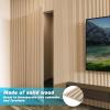 imageArt3d Slat Wood Wall Paneling for Interior and Ceiling Decoration  Pack of 4pcs  1pc EndTrim Size 108 x 57in AshtreeAshtree