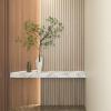 imageArt3d Slat Wood Wall Paneling for Interior and Ceiling Decoration  Pack of 4pcs  1pc EndTrim Size 108 x 57in AshtreeAshtree