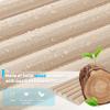 imageArt3d Slat Wood Wall Paneling for Interior and Ceiling Decoration  Pack of 4pcs  1pc EndTrim Size 108 x 57in AshtreeBeaded Ashtree