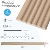 imageArt3d Slat Wood Wall Paneling for Interior and Ceiling Decoration  Pack of 4pcs  1pc EndTrim Size 108 x 57in AshtreeBeaded Ashtree