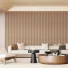 imageArt3d Slat Wood Wall Paneling for Interior and Ceiling Decoration  Pack of 4pcs  1pc EndTrim Size 108 x 57in AshtreeBeaded Ashtree