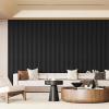imageArt3d Slat Wood Wall Paneling for Interior and Ceiling Decoration  Pack of 4pcs  1pc EndTrim Size 108 x 57in AshtreeBeaded Black
