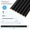 imageArt3d Slat Wood Wall Paneling for Interior and Ceiling Decoration  Pack of 4pcs  1pc EndTrim Size 108 x 57in AshtreeBeaded Black