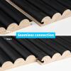 imageArt3d Slat Wood Wall Paneling for Interior and Ceiling Decoration  Pack of 4pcs  1pc EndTrim Size 108 x 57in AshtreeBeaded Black
