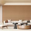 imageArt3d Slat Wood Wall Paneling for Interior and Ceiling Decoration  Pack of 4pcs  1pc EndTrim Size 108 x 57in AshtreeBeaded Oak