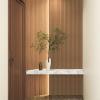 imageArt3d Slat Wood Wall Paneling for Interior and Ceiling Decoration  Pack of 4pcs  1pc EndTrim Size 108 x 57in AshtreeBeaded Oak