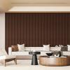 imageArt3d Slat Wood Wall Paneling for Interior and Ceiling Decoration  Pack of 4pcs  1pc EndTrim Size 108 x 57in AshtreeBeaded Smoked Oak