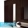 imageArt3d Slat Wood Wall Paneling for Interior and Ceiling Decoration  Pack of 4pcs  1pc EndTrim Size 108 x 57in AshtreeBeaded Smoked Oak