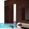 imageArt3d Slat Wood Wall Paneling for Interior and Ceiling Decoration  Pack of 4pcs  1pc EndTrim Size 108 x 57in AshtreeBeaded Walnut