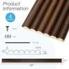 imageArt3d Slat Wood Wall Paneling for Interior and Ceiling Decoration  Pack of 4pcs  1pc EndTrim Size 108 x 57in AshtreeBeaded Walnut