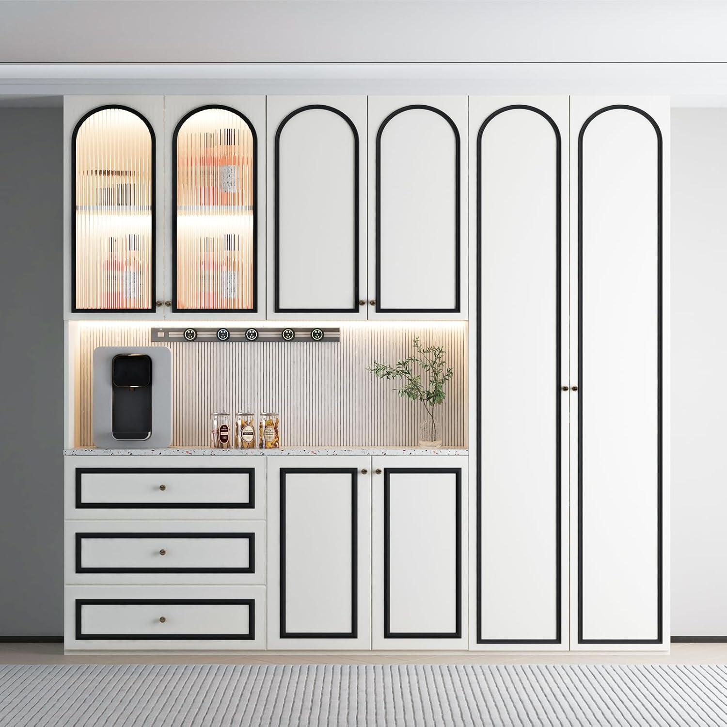 imageArt3d 30Ft Flexible Peel and Stick Crown Molding Trim SelfAdhesive Panel Moulding Dcor Lines for Wall Door Cabinet Frame Mirror Window Borders ampamp Home DIY WhiteBlack